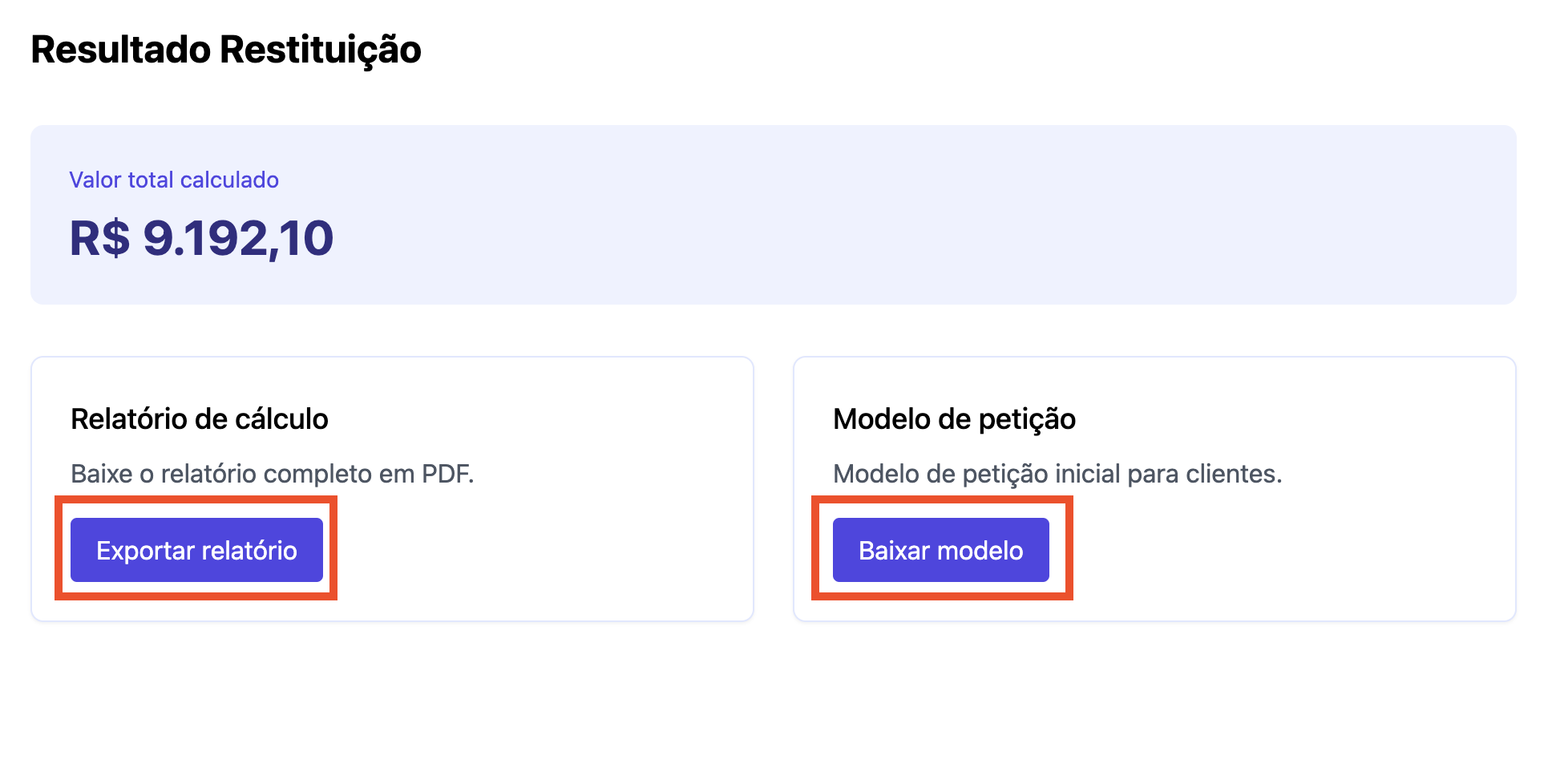 Exportar relatórios
